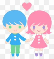 Library Of Jpg Free Library Cartoon Kids Holding Hands Under - Boy And Girl Elves Clipart Emoji,What Are The Emojis Next To Girls Holding Hands
