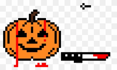 Pumpkin - Pixel Art Halloween Emoji,Pixel Emoji On Grid