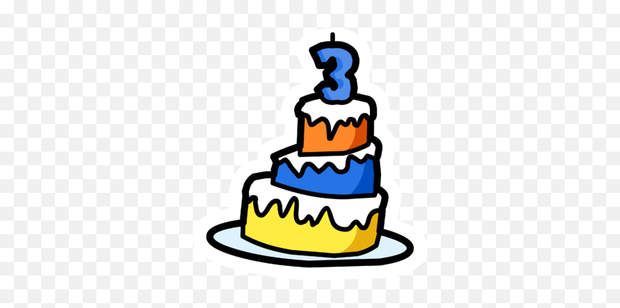 3rd Anniversary Cake Pin - Birthday Cake 4 Png Emoji,Publix Emoji Cake