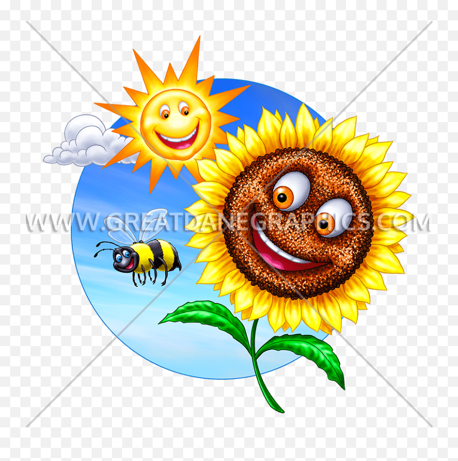 Sunflower Smile - Happy Emoji,Killer Bee Emoticon