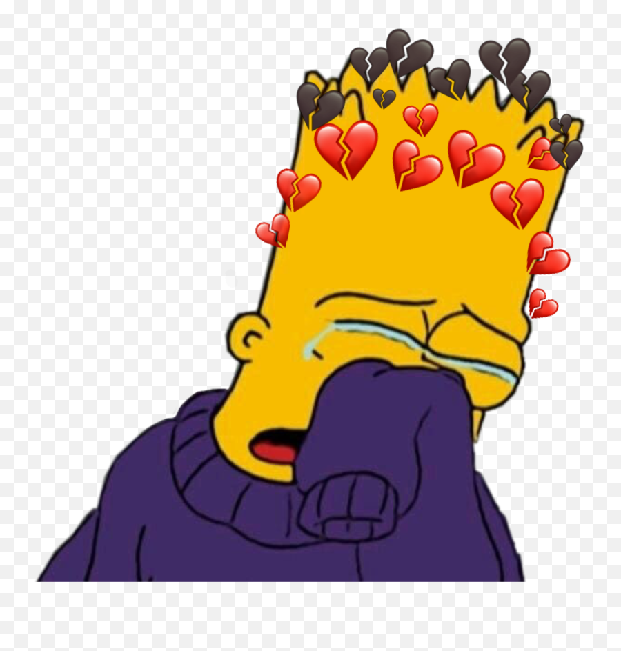 The Most Edited Homer Simpson Picsart - Sad Broken Hearted Emoji,Homer Simpson Mem Emoji
