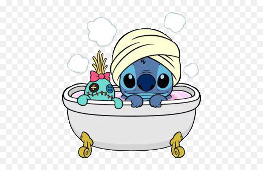 Stitch Sticker Pack - Stickers Cloud Lilo And Stitch In Bathtub Emoji,Bathtub Emoji Clipart