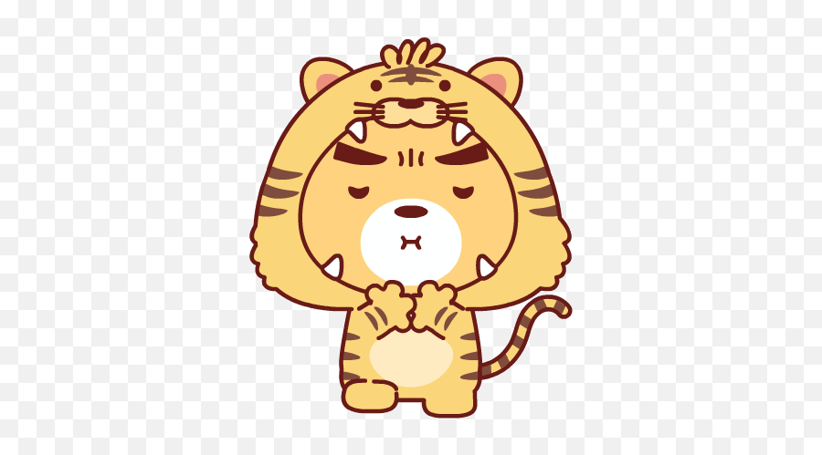 Tiger Cartoon Gif Transparent - Imgsnowdrop Cartoon Angry Cute Tiger Emoji,Animated Tiger Emoticon