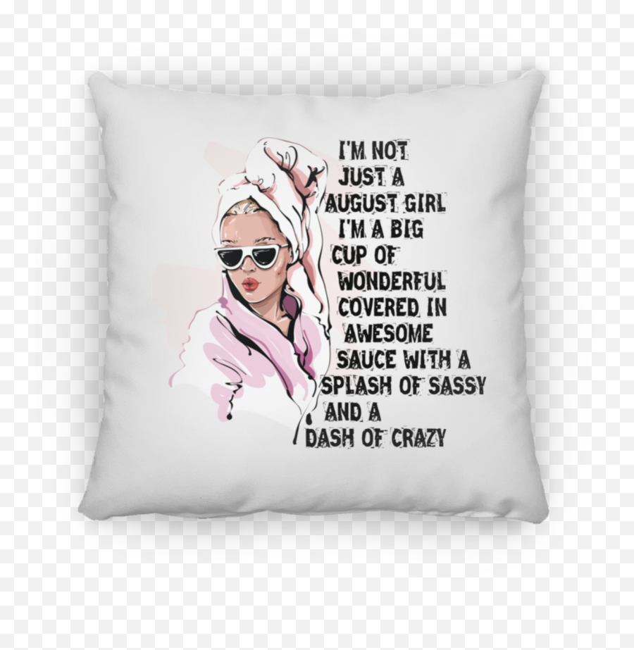 Top 3 Best August Birthday Humor Gifts Square Pillows - Decorative Emoji,I'm Not Crazy Emoji
