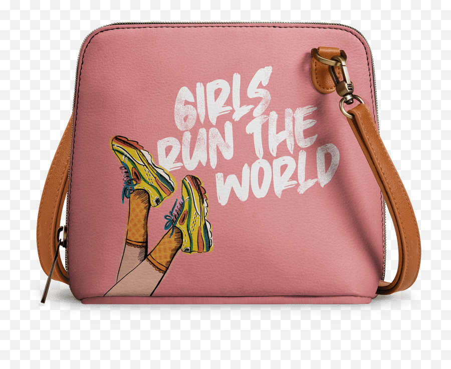 Run The World Sling Bag Messenger Bags Bags U0026 Purses Gtforcein - Girly Emoji,Pink Bow Breast Cancer Emoji