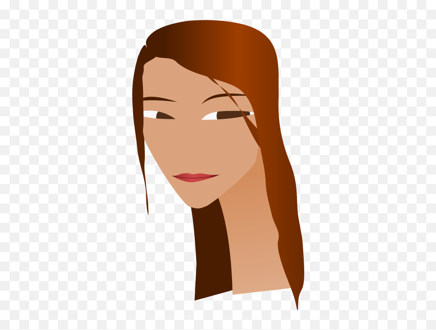 Womanu0027s Face With Long Neck Free Svg - Long Neck Clip Art Emoji,Brown Skin Haircutting Emojis