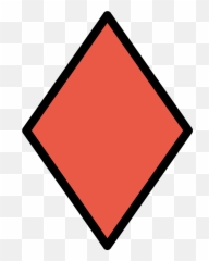 Diamond Suit Emoji Clipart - Red Diamond Square Png,2 Diamond Emoji