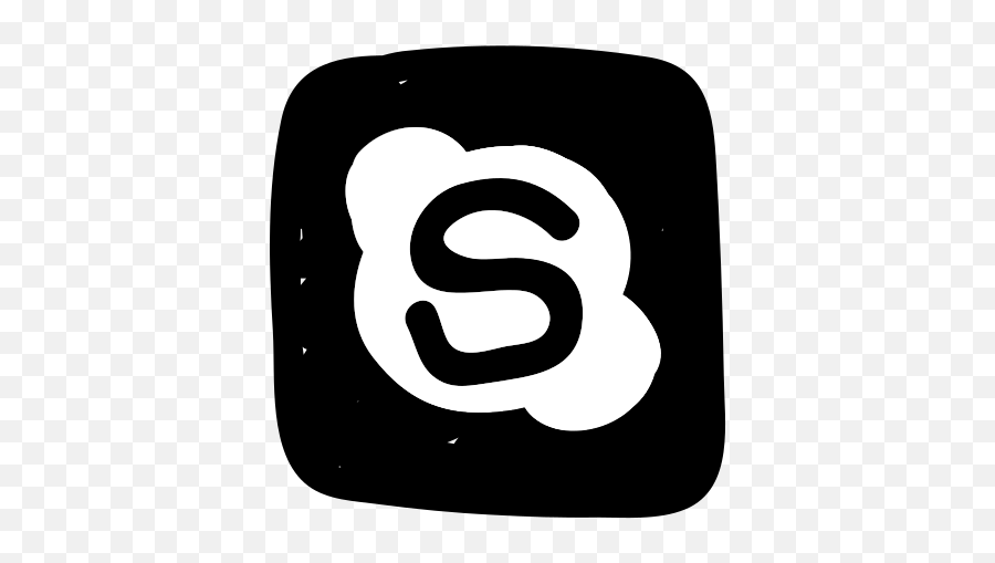 Scribble Social Skype Logo Free Icon Of Scribble Social Media Emoji,Skype Emoticons Hungover