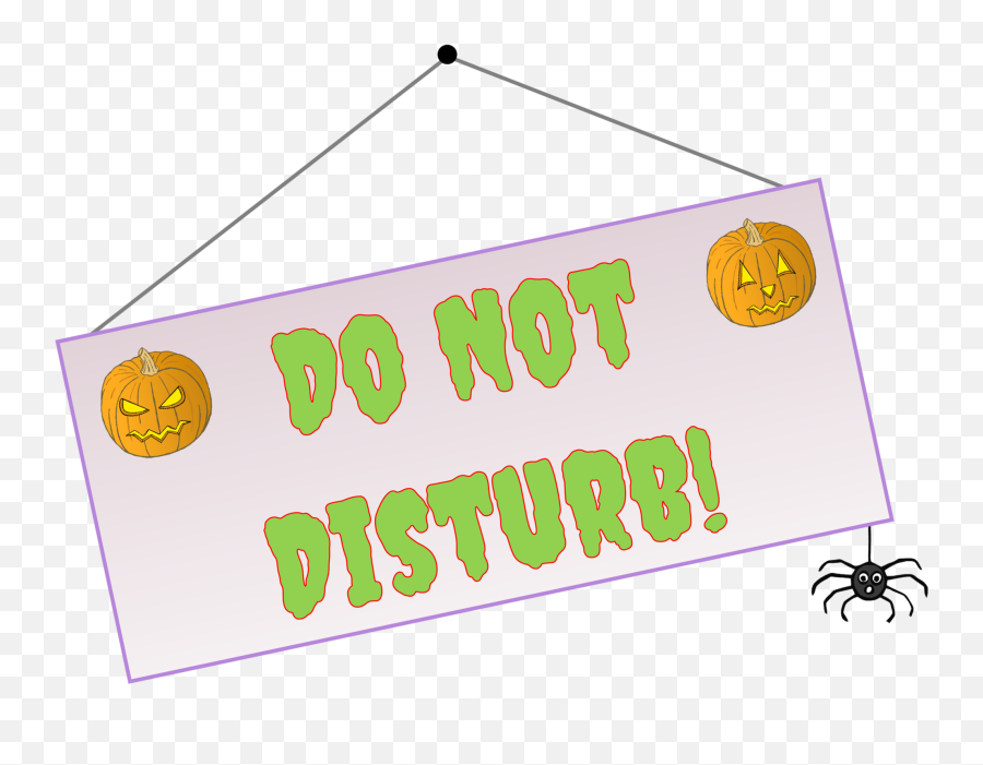 Free Spooky Halloween Hotel Do Not Disturb Role - Play Sign Emoji,Emotion Cards Laege