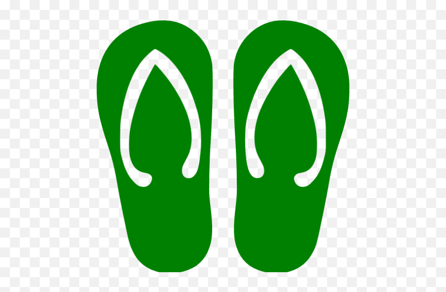 Green Flip Flop Icon - Free Green Clothes Icons Emoji,Flop Emoticon