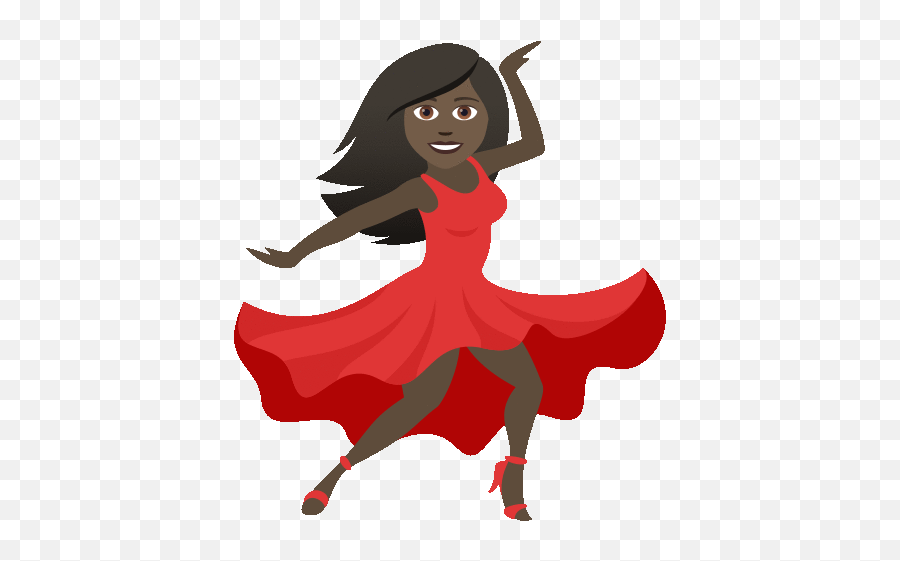 Dancing Woman Joypixels Sticker - Dancing Woman Joypixels Emoji,Medium Dark Skin Girl Twins Emoji