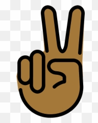 Victory Hand Emoji Clipart - V Sign,Victory Emoji