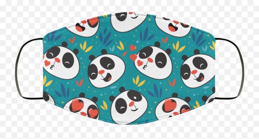 Cute Panda Emoticon 3 Layers Face Mask - Cute Face Mask Png Emoji,Emoticon Face Mask