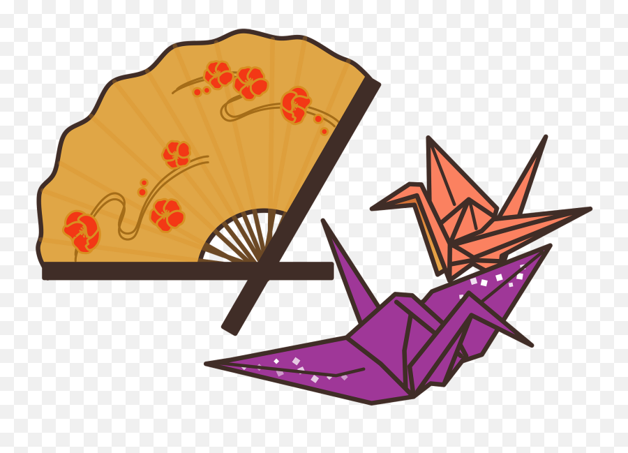 Hand And Fan Origami Clipart - Origami Clipart Emoji,Paper Fan Emoji