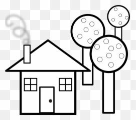 Haunted House Coloring Page - Black And White Clipart Of House With Shapes Clipart Black And White Emoji,Heart Emoji Coloring Pages Black And White