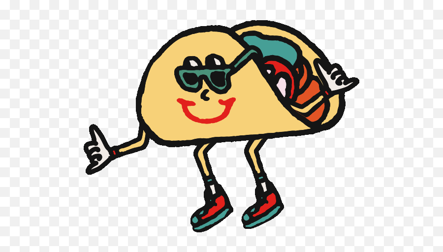 Mexican Fast Food Menu Tiki Tacos Burritos Drinks - Happy Emoji,Onion Emoticon Gif