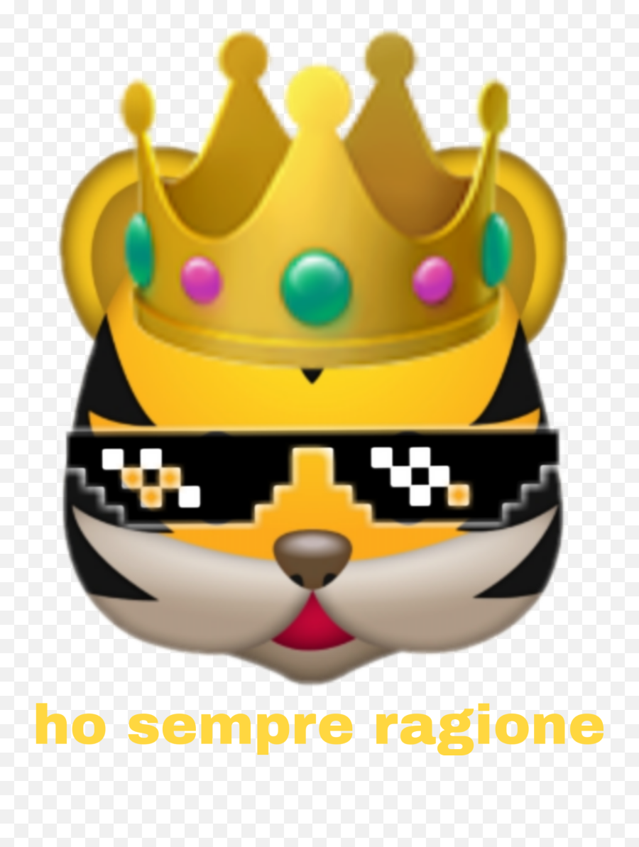 Tiger Crown Emoji Sticker - Happy,Tiger Emoji