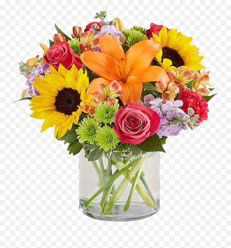 Flower Delivery Kingston Send Flowers To Kingston Ny - Medium Spring Floral Arrangements Emoji,Emoticon Giving Flowers