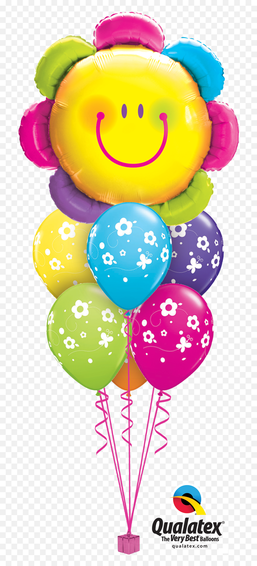 Fab Flower Balloon Bouquet - Mothers Day Balloons Emoji,Emoji Birthday Decorations