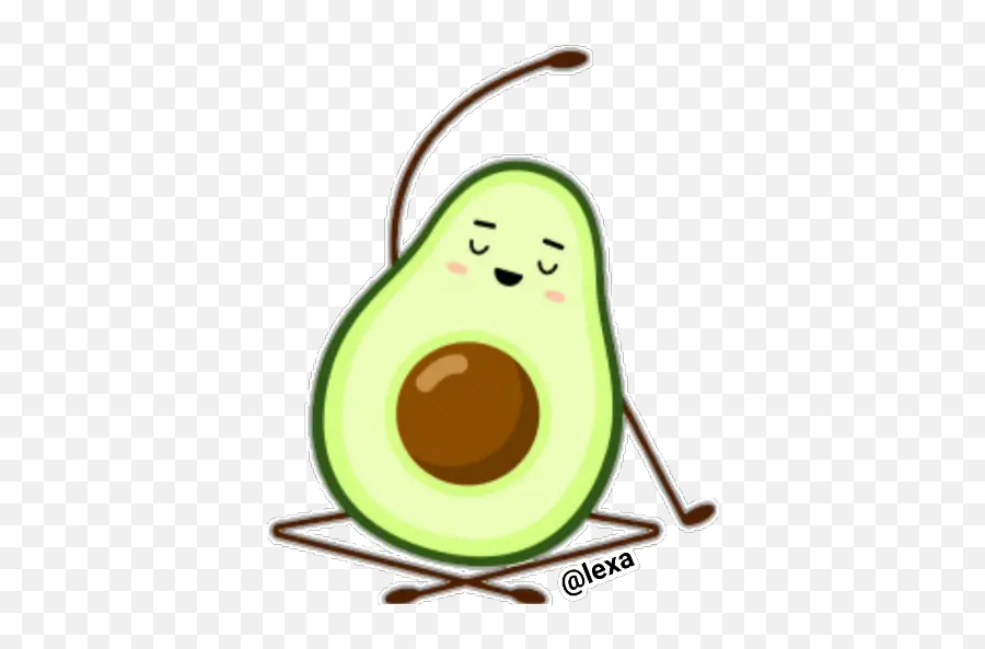 Sticker Maker - Avocado Yoga Avocado Doing Yoga Emoji,Yoga Emoji App