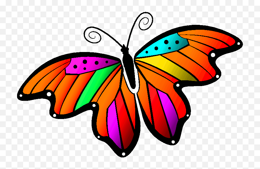 Monarch Butterfly Clipart Gif Animation - Png Download Portable Network Graphics Emoji,Butterfly Emoji Png