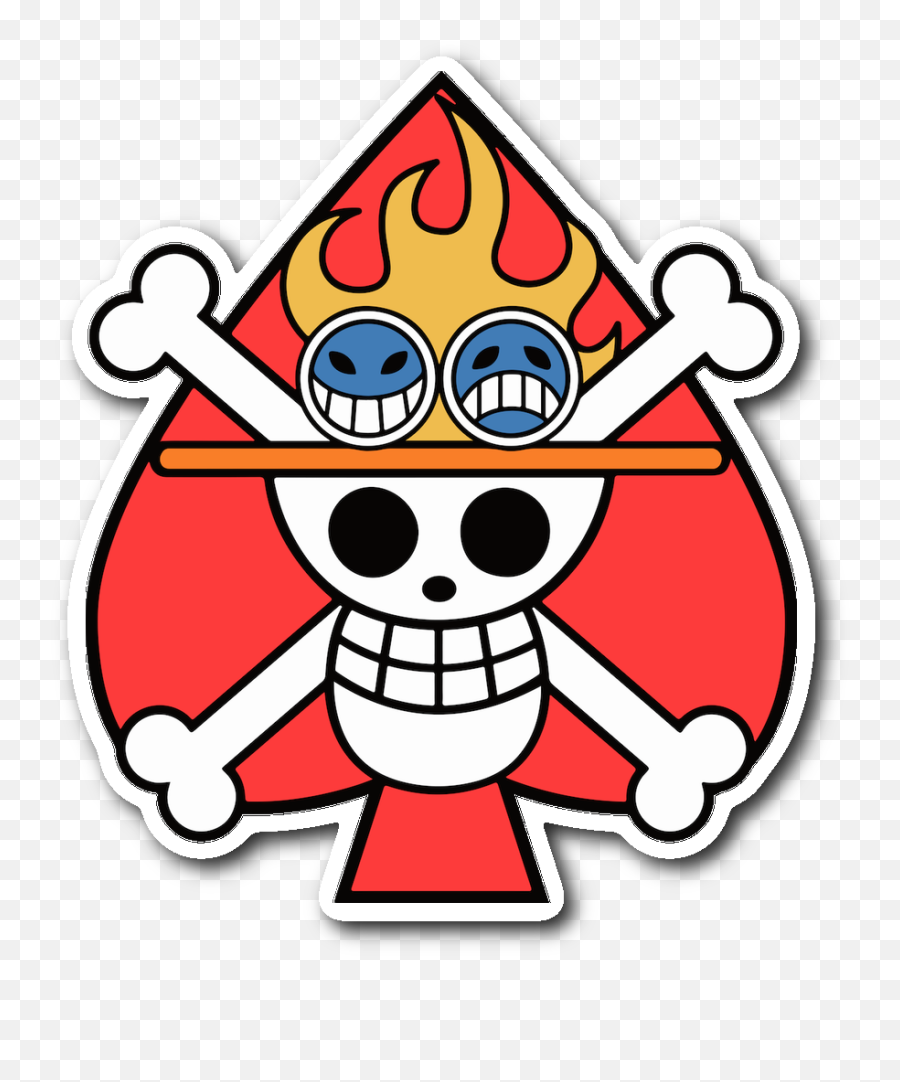 One Piece - One Piece Ace Logo Emoji,Ace Flag Emoji