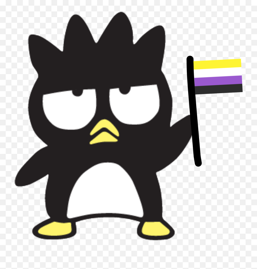 Nonbinary Enby Nby Nb Gnc Sticker - Transparent Bad Badtz Maru Emoji,Badtz Maru Emojis