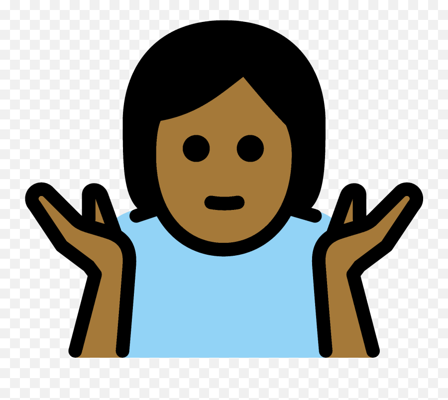 Person Shrugging Emoji Clipart - Trækker På Skuldrene,Shrugs Emoji