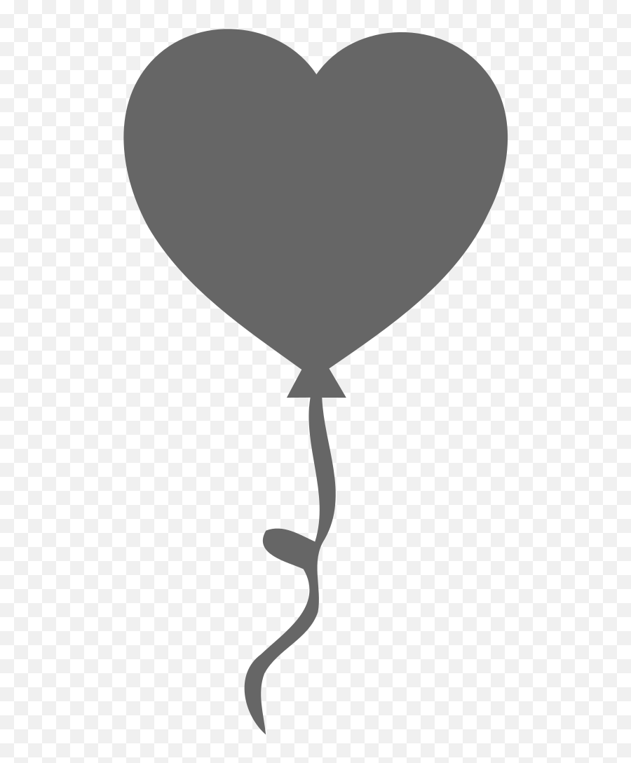 Heart Baloon Free Icon Download Png Logo - Heart Balloon Silhouette Emoji,Heavy Black Heart Emoticon