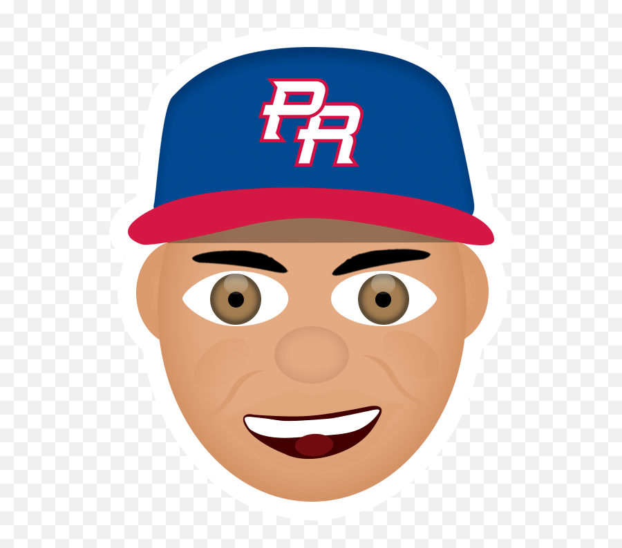 Blonde Puerto Rico Baseball - Happy Emoji,Puerto Rico Emoji
