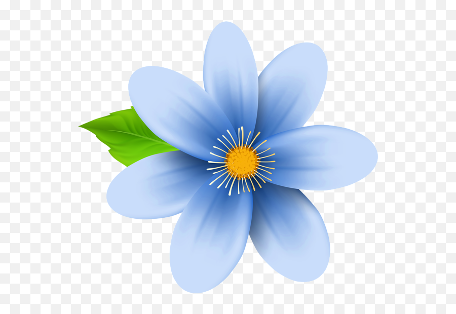Blue Flower Clip Art Image Flower Clipart Flower Art - Transparent Background Flower Clipart Emoji,Pink Flower Emoji