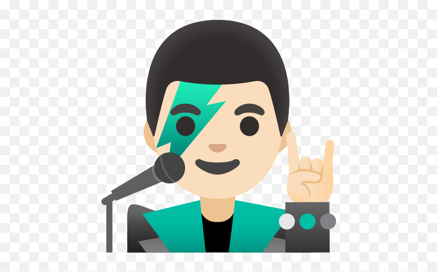 Light Skin Tone Emoji - Man Singer Emoji,Sparkles Sing Emoji