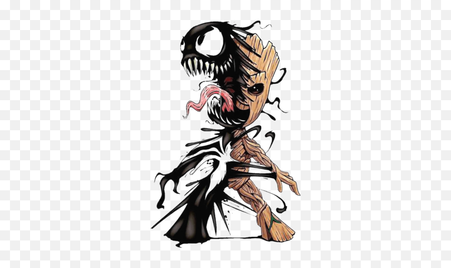 Baby Groot Venom Halloween Shirt - Baby Groot Venom Emoji,Emotions Of Groot