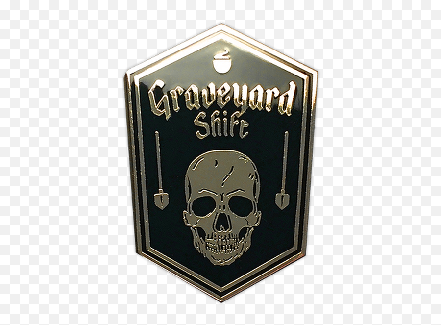 Graveyard Shift Enamel Pin - Graveyard Shift Pin Emoji,Graveyard Shift Emojis