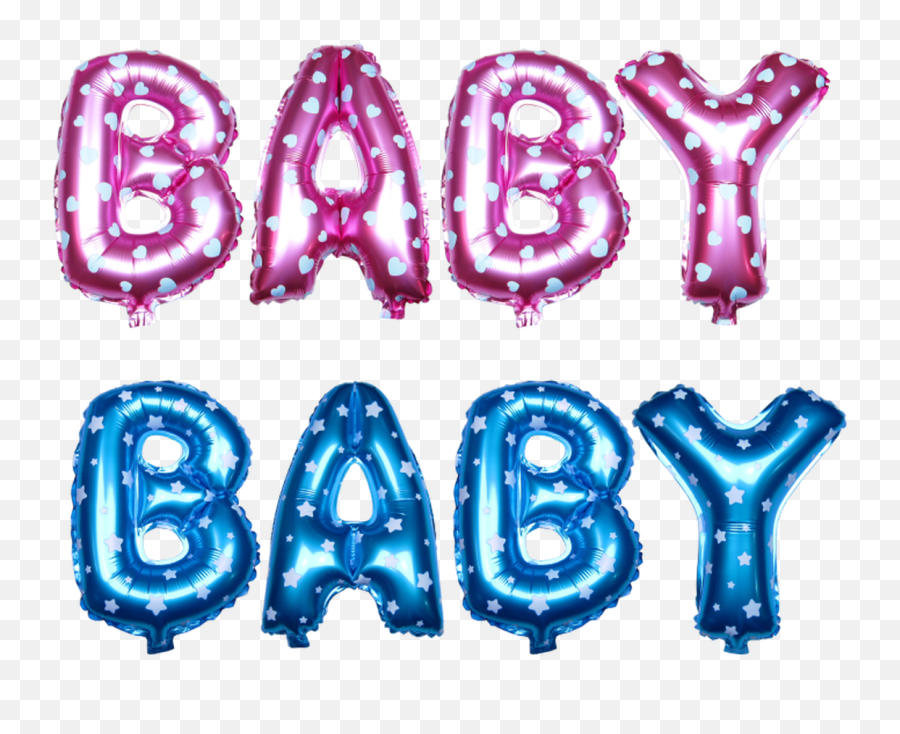 Alphabet Balloons Set Baby 14 Pink Blue - Dot Emoji,Emoji Express Mail Order Bride