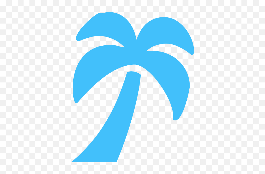 Caribbean Blue Palm Tree 3 Icon - Orange Palm Tree Icon Emoji,Facebook Deciduous Tree Emoticon