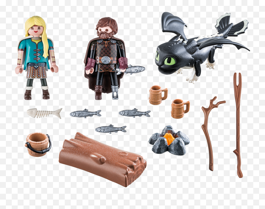 Playmobil Astrid With Hobgobbler And Hiccup And Toothless - Playmobil 70040 Emoji,Toothless Emoji