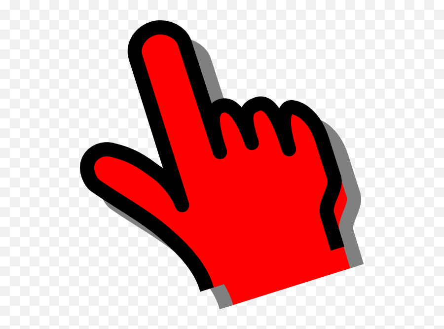 Hand Clip Art At Clker Com Vector - Red Hand Cursor Png Red Hand Pointer Icon Emoji,Emoji Cursor