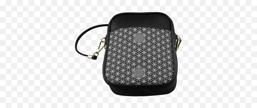 Symbol Flower Of Life Solid Pattern White Sling Bag Model Emoji,Backpacks Crossbody Shoulder W Emojis