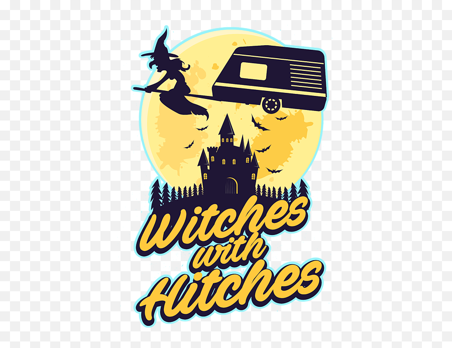Witches With Hitches Camper Van Halloween Weekender Tote Bag Emoji,Witch Emoticon Text.