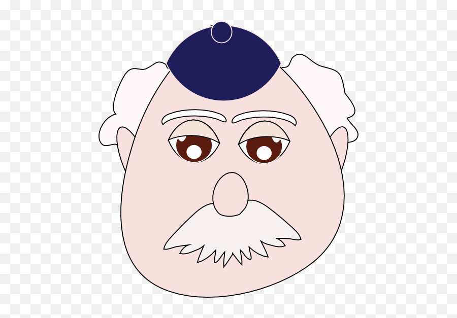 Old Man White Mustache Clipart I2clipart - Royalty Free Emoji,Girl Grandpa Emoticons