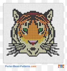 Perler Bead Patterns Tiger - Bead Pattern Free Emoji,Perler Bead Pattens Emojis
