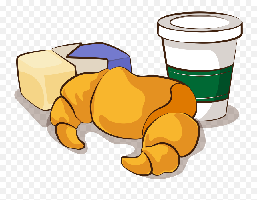 Croissant Café Beurre Lait Image Png Et Vectorielle Clipart Emoji,Emoji Porte-voix