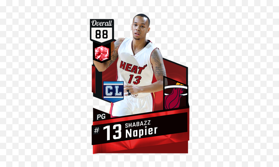 14 Shabazz Napier 88 - Nba 2k17 Myteam Ruby Card 2kmtcentral Emoji,Ankle Breaking Crossover Dribble Emojis