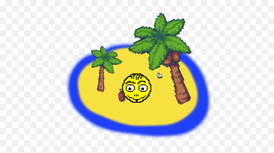 Smiley Island Emoji,Palm Tree Beach Emoji