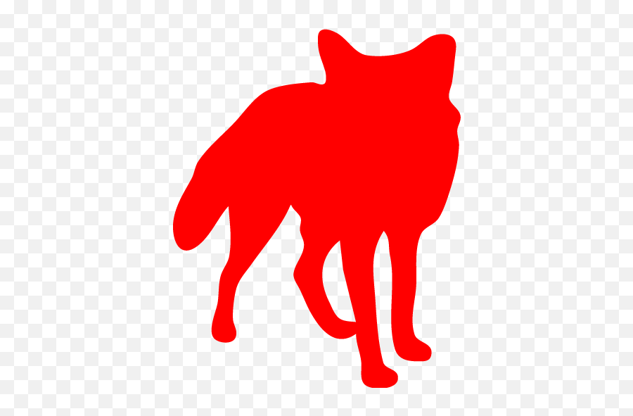 Red Fox Icon - Free Red Animal Icons Fox Silhouette Emoji,Fox Emoticon Text
