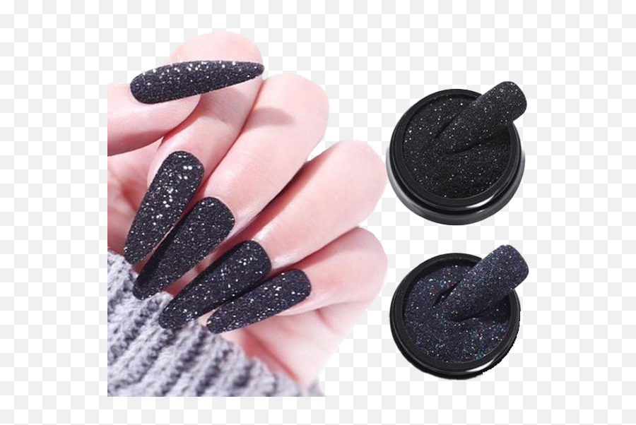 Glitter Nail Png Transparent Image Png Mart Emoji,Nails Black Emoji