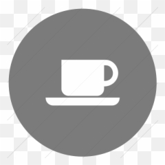 Flat Circle White - Saucer Emoji,Emoticons Coffee Cup