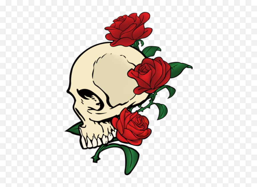 Rose Vector Png - Roses Vector Skull And Rose Svg Skull Red Rose Vector Emoji,Skeleton Gun And Knife Emoji