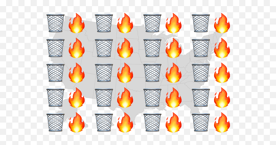 2016 - Vertical Emoji,Dumpster Fire Emoji
